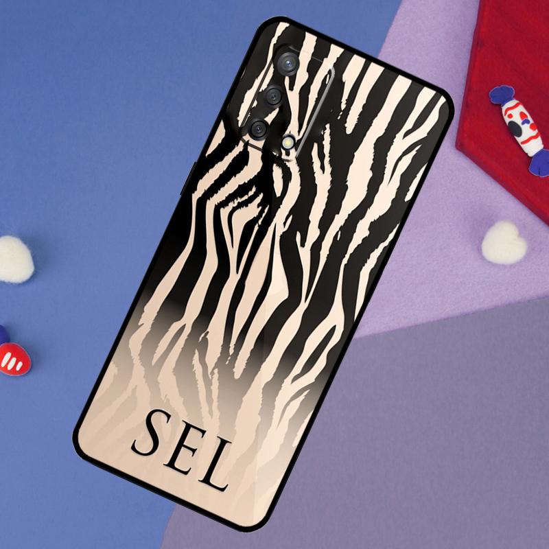 Персонализированный чехол с инициалами, кожаный леопардовый для OPPO A57S A54S A96 A76 A16 A5 A9 A53 A15 A17 A18 A58 A78 A98 A52 A72 A54 A74 A94