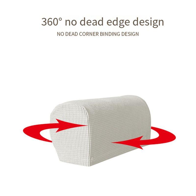 A84E-2PCS Soft Stretch Plush Armrest Covers, Stretch Armrest Covers For Chairs/Sofas, Couch Covers