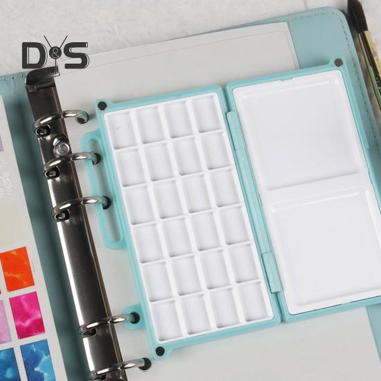 Мини-коробка для акварели, 24 шт., пустые полукастрюли с магнитной полосой, переносная палитра для акварельных красок, масляных, акриловых