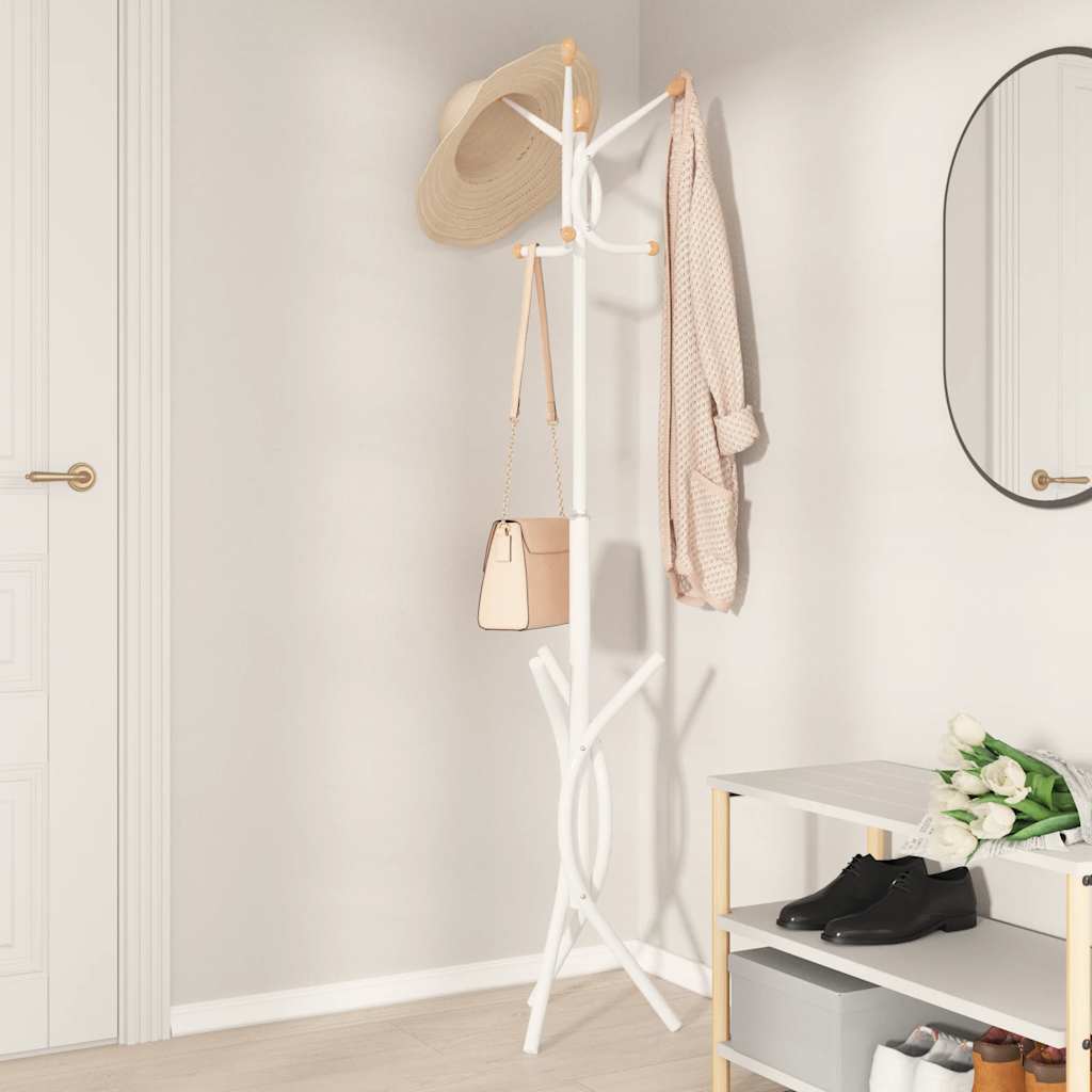 Coat Stand White 176 cm Powder Coated Iron