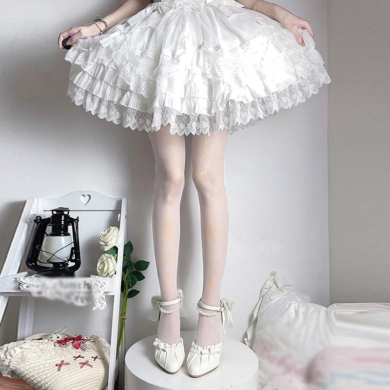 2025 Новые колготки с милыми музыкальными нотами, прозрачные черные колготки для женщин, тонкие эластичные чулки, милые леггинсы, модный чулочно-носочный трикотаж