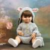 22Inch 55cm Lifelike Baby Dolls Reborn Girl Dolls with Full Vinyl Body Smiling Doll Toy for Kids for Collection