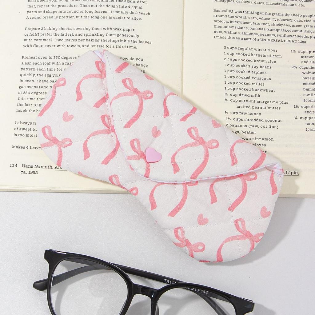 Fabric Glasses Case Cute Eyewear Bag Quilted Glasses Case Lightweight Eyeglass Sleeve For Daily Use Travel Backpack