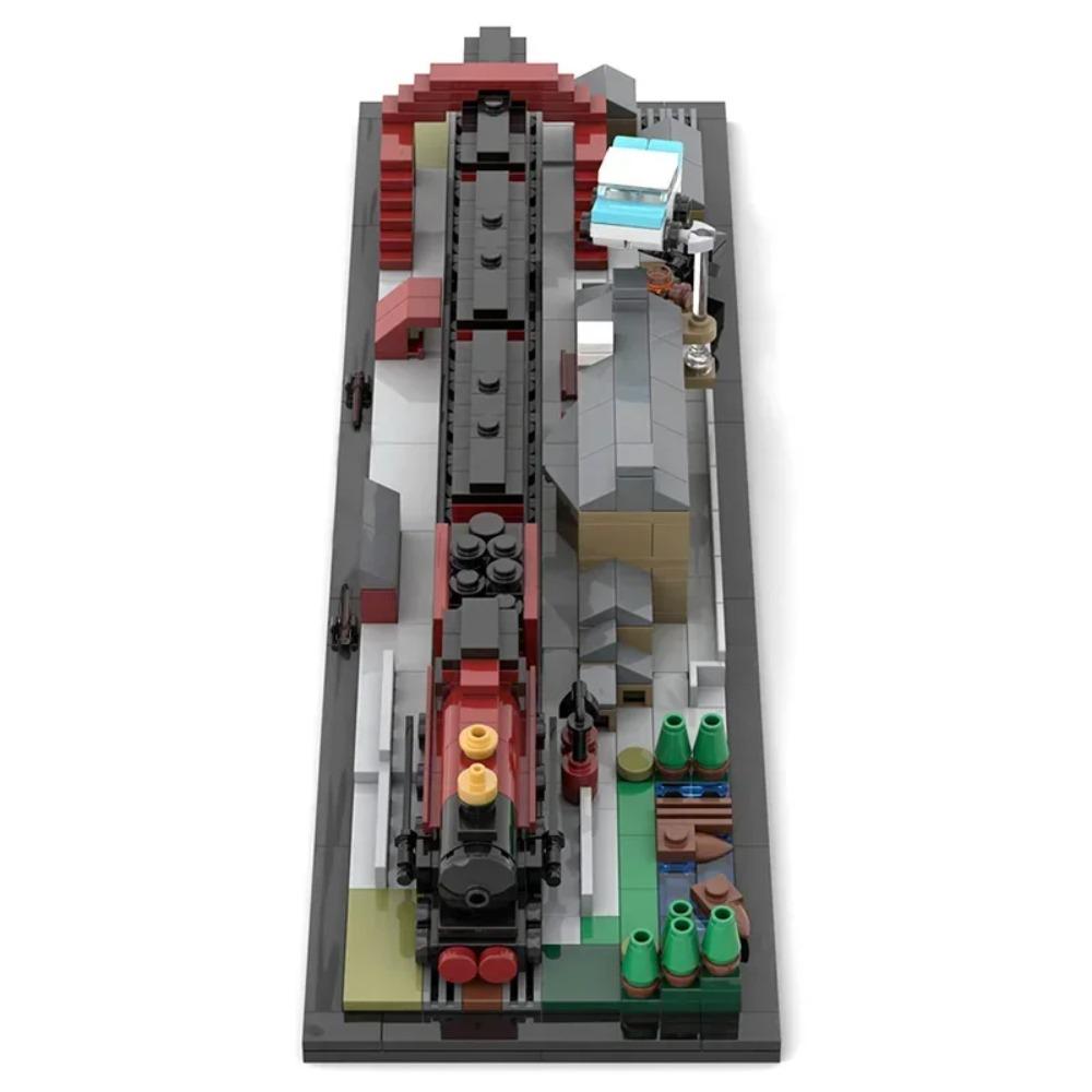 Силуэт города MOC Назад в будущее Сказочный волшебный замок Дом Кино Архитектура Строительные блоки Городские игрушки Туристический сувенир
