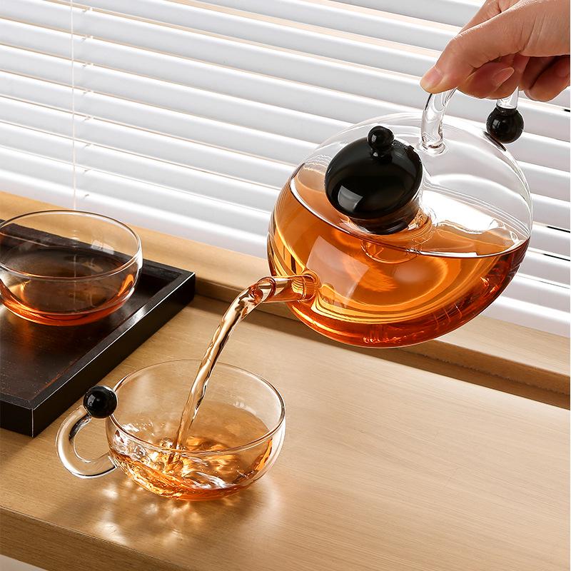 High Borosilicate Glass Sage Kettle - Temperature Resistant Tea & Water Separation Electric Ceramic Stove Kettle.