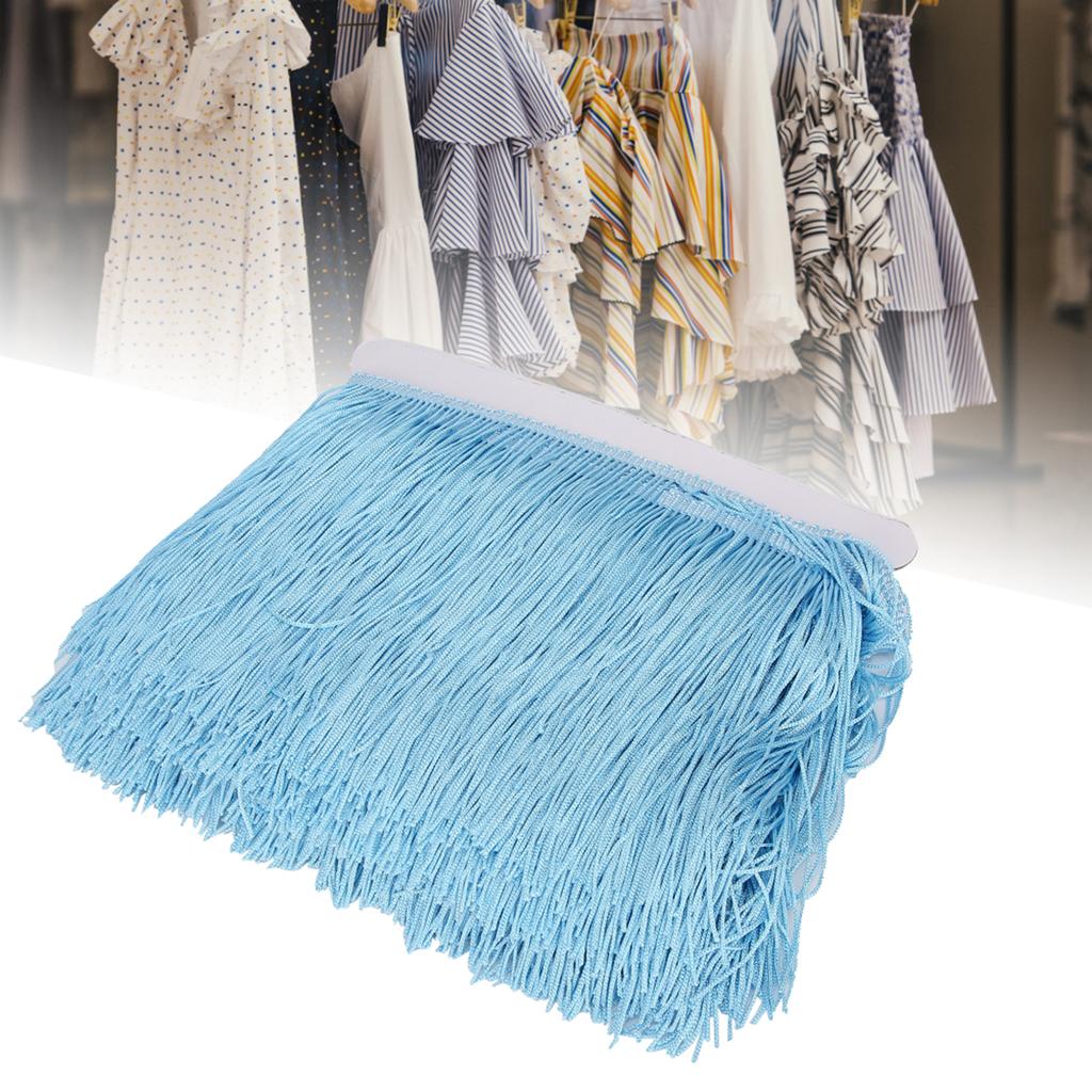 10 ярдов 14 см Длинная бахрома Латинское платье Кисточки Полиэстер Кружевная отделка Лента Шитье Сцена DIY Занавеска Аксессуары для одежды