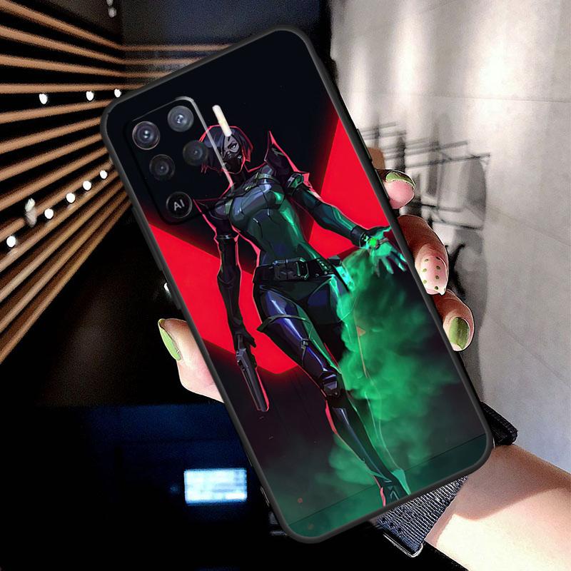 Игровой чехол Valorant для Oppo A38 A18 A78 A98 A58 A60 A80 A40 A96 A76 A16 A94 A74 A54 A15 A17 A57 A77 A5 Pro