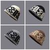 Grid Jacquard Knitted Hat Warm Printing Knit Cap Casual Beanies  Apparel Accessories