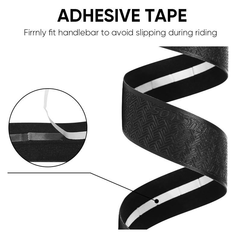 BUCKLOS Bike Handlebar Tape EVA PU Road Bicycle Handlebar Tape Anti-slip Shock Absorption Cycling Wrap End Plug Bike Accessories 1