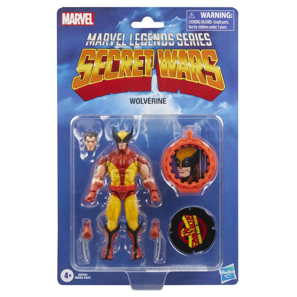 Hasbro MARVEL Marvel Legends Series Retro Marvel Comics Secret Wars Коллекционная фигурка Щит в комплекте G0782 Подлинный продукт Росомаха, X-MEN