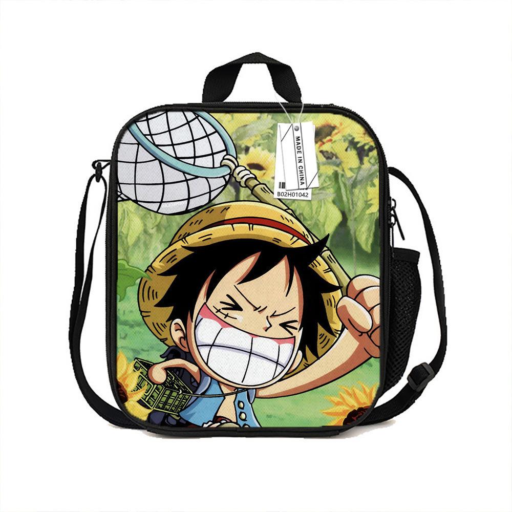Nautical King Luffy thermal insulation meal bag cartoon lunch bag thermal insulation bag outdoor picnic bag ice bag
