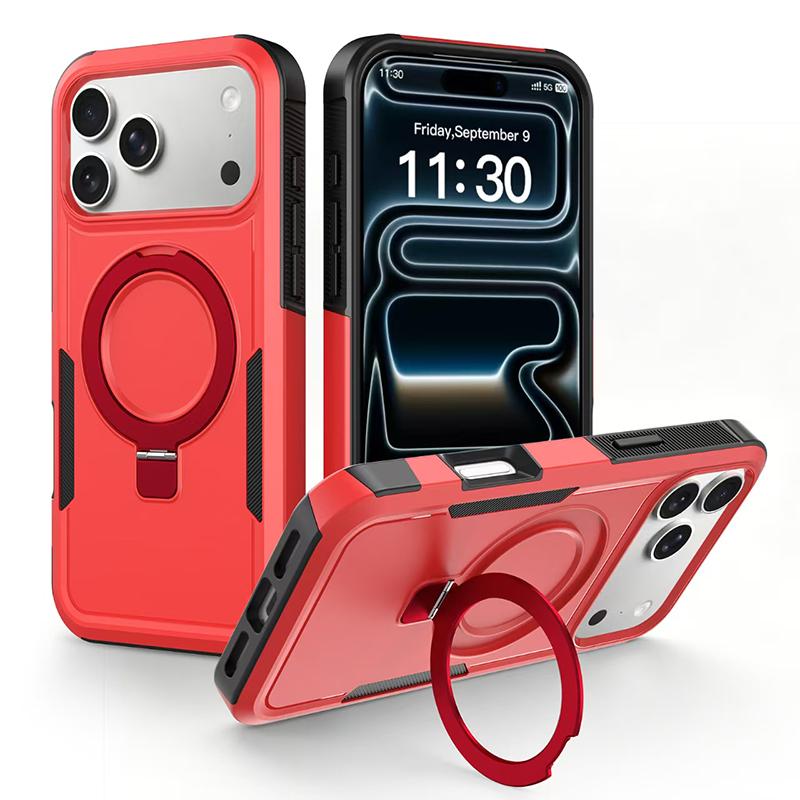 Вращающийся невидимый кронштейн Магнитный чехол для IPhone 18 Pro Max 15 16 17 Pro Ударопрочный противоскользящий бронированный сверхпрочный прочный защитный чехол
