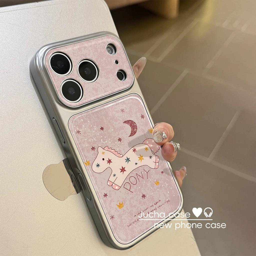 Подходит для чехла на мобильный телефон Apple 17promax, полноразмерная защита объектива от падения 14, корейский продвинутый стиль, ins-стиль, звезда, пони