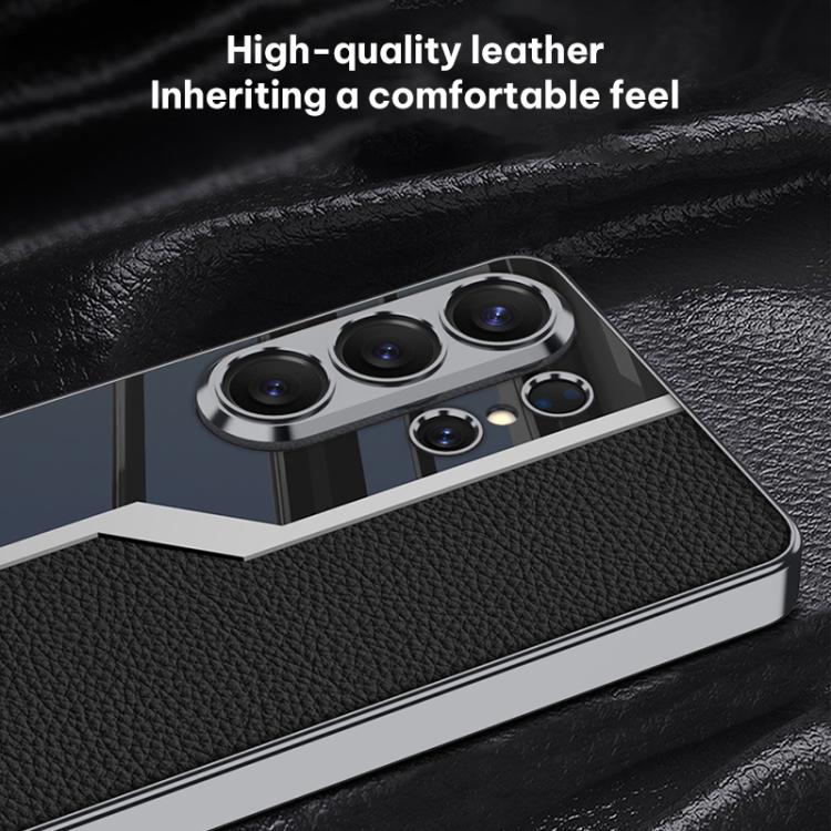 GKK Plating TPU + Leather Supercar Full Coverage Phone Case