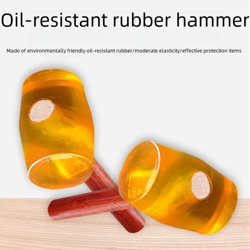 Прозрачный резиновый молоток с деревянной ручкой — идеально подходит для укладки плитки, мрамора и пола