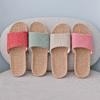 Linen Slippers Women's Home Indoor Non-Slip Couple Four Seasons Floor Slippers Wear-Resistant Sandals