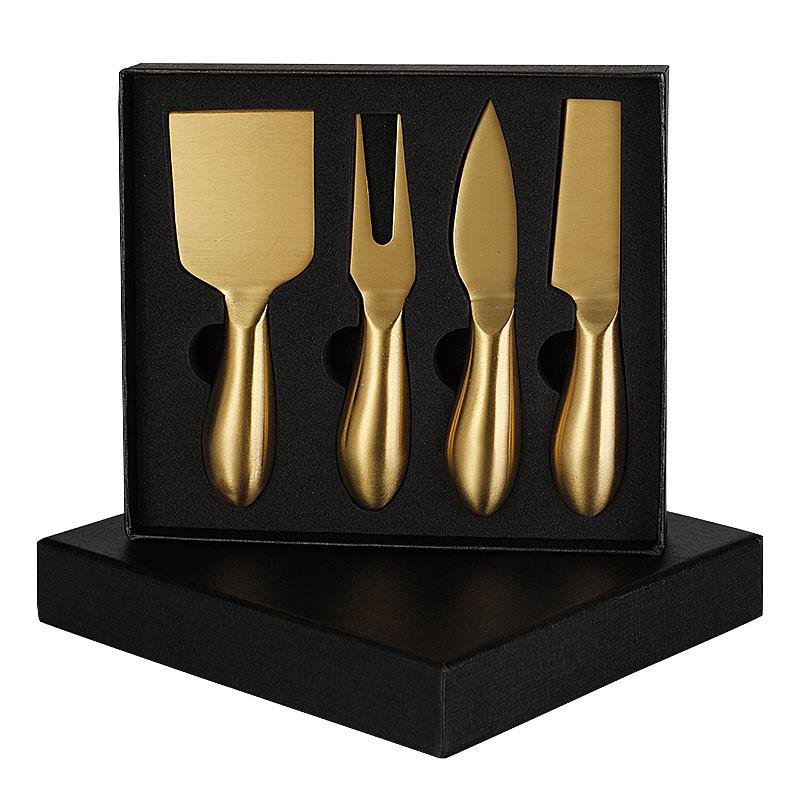 Нож для сыра с полой ручкой, подарочный набор из 4 предметов, нож для сыра из нержавеющей стали, вестерн-нож и вилка