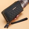 1 Pcs Double Zipper Long Wallet for Women Simple Female Purses Coin Purse Card Holder Fashion Retro Large Capacity MIT