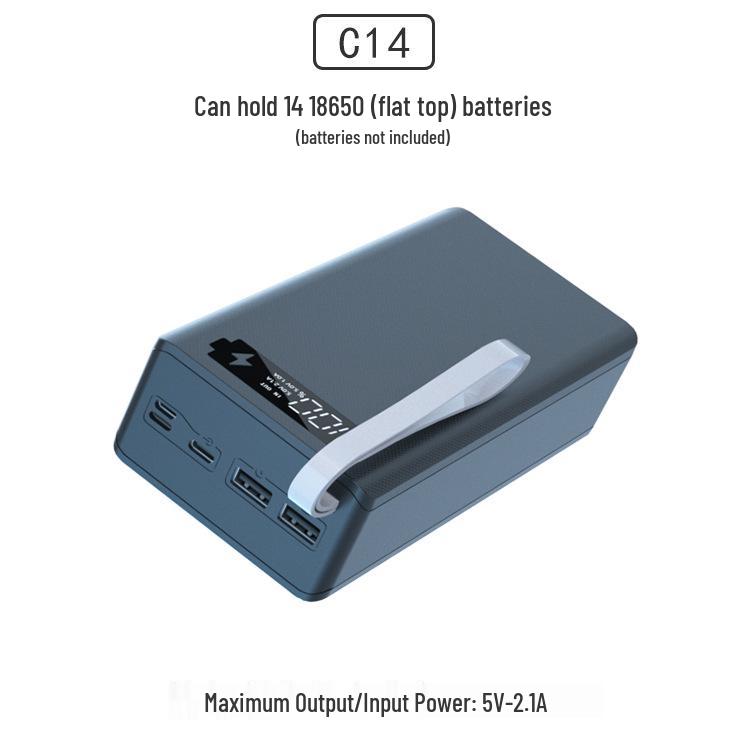 Набор Power Bank из 14 секций 18650, корпус для самостоятельной сборки с быстрой зарядкой