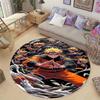 Cartoon Naruto Round Area Rug Soft Plush Carpet Non-Slip Mat for Bedside Sofa Gaming Room Home Decoration