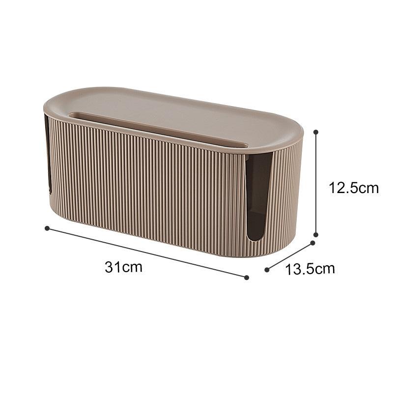 Plug Board Storage Box Home Desk Wire Organizer with Cover Practical Socket Household Bedroom Tabletop Shelf