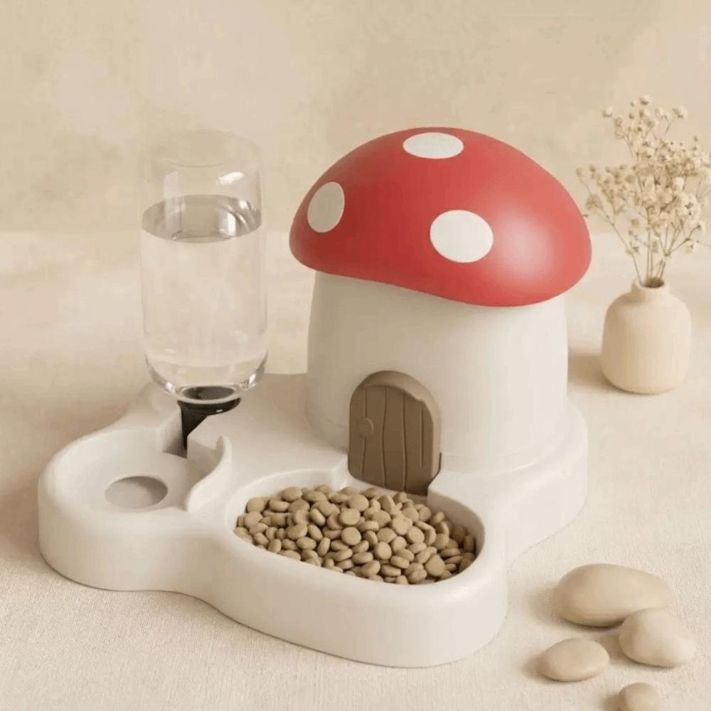 2-in-1 Cat Food Dispenser Gravity System Pet Food Water Set New Dog Feeding Station Home Use