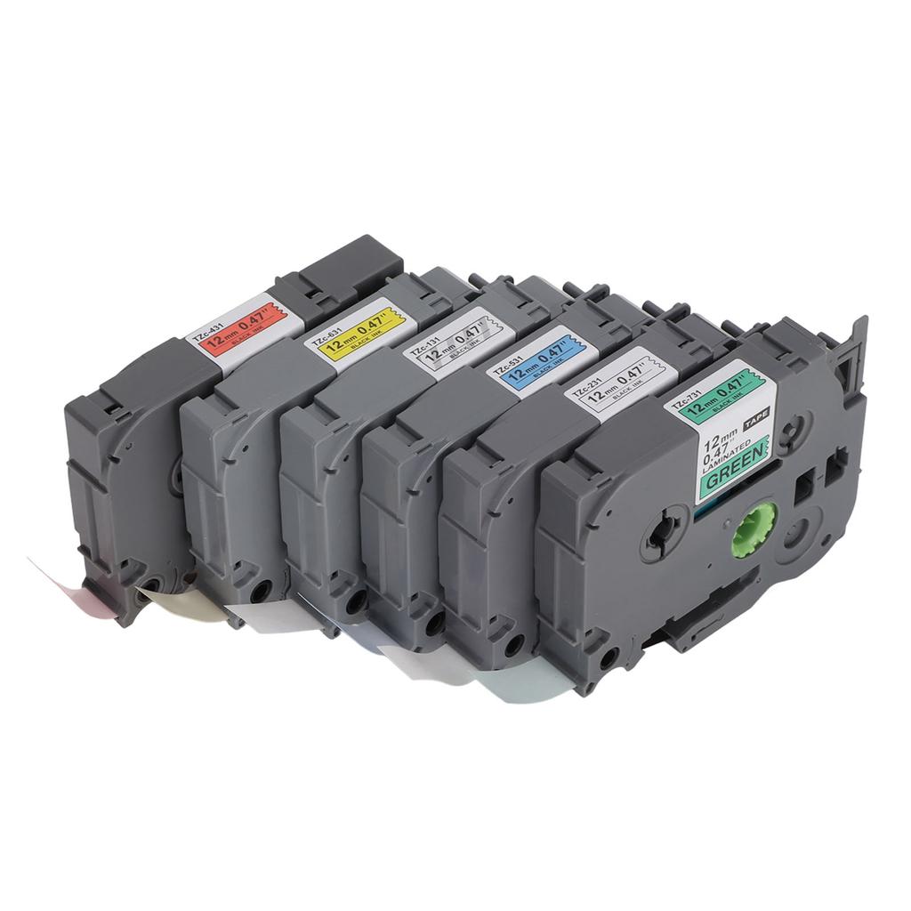 6 шт. 12 мм лента для принтера этикеток прозрачная быстрая печать высокая прочность умное распознавание лента TZ для бейджей работы