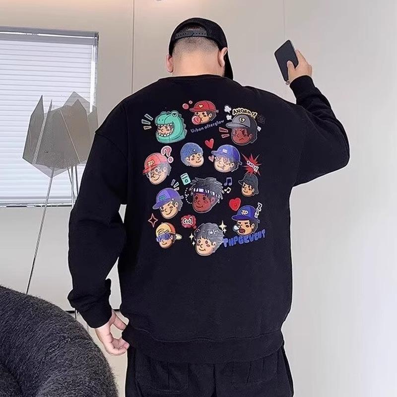 Мужские топы с длинным рукавом из мягкой высококачественной ткани с принтом, устойчивые к сминанию, уличные спортивные повседневные дышащие свободные модные трендовые удобные