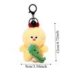 Bear Cartoon Crocodile Pendants Funny Friends Bag Charm Yellow Plush Animal Key Ring  Couple