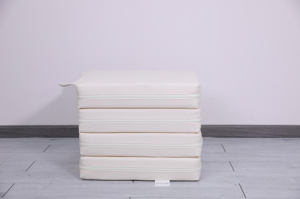 Gymnastic Mattress Satellite Pu 100X100X10 Cm - Four-Piece White