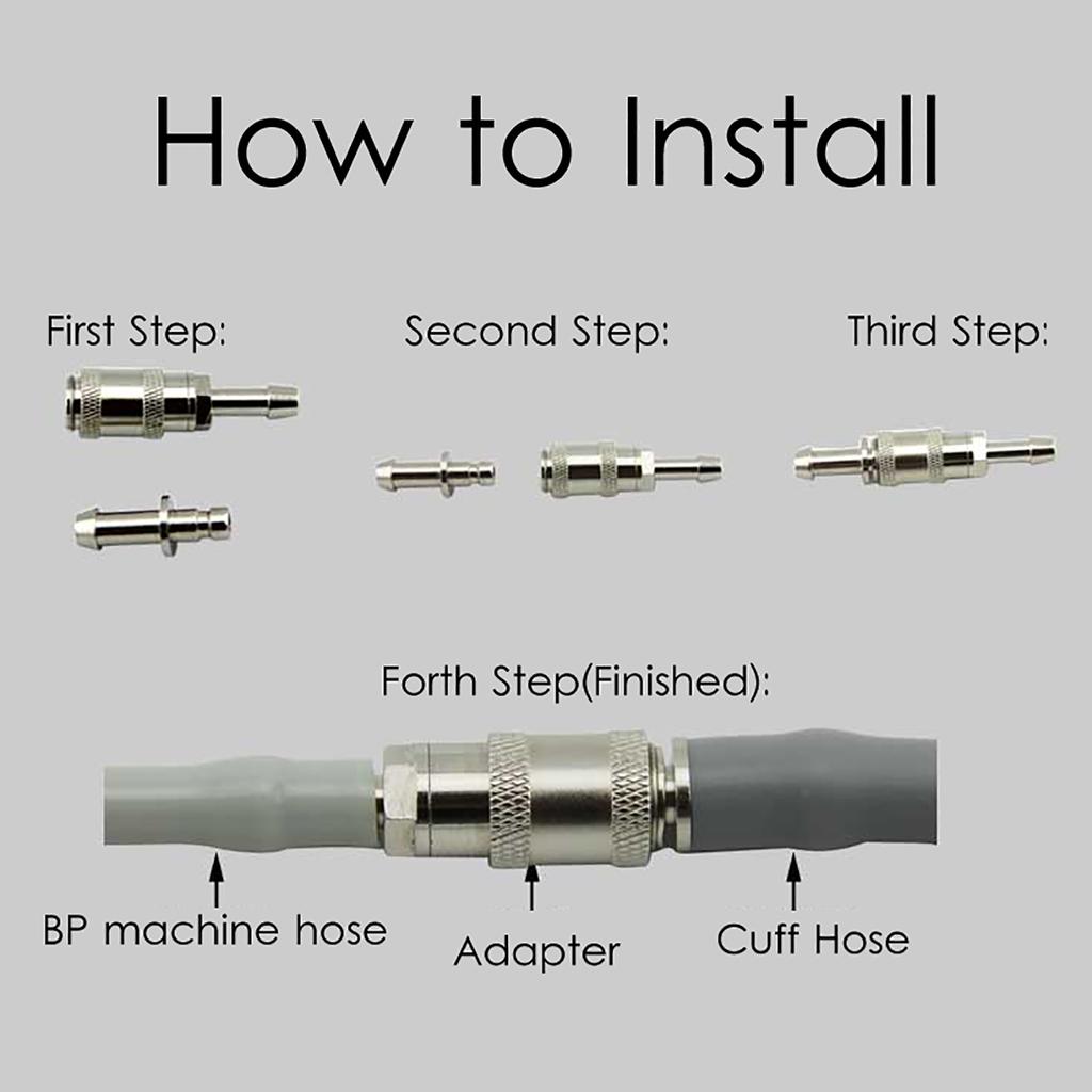 1 комплект, разъем для манжеты для измерения артериального давления, газовый контур, быстрый монитор ЭКГ, адаптер на руку, универсальный тип, инструменты для клиники и больниц