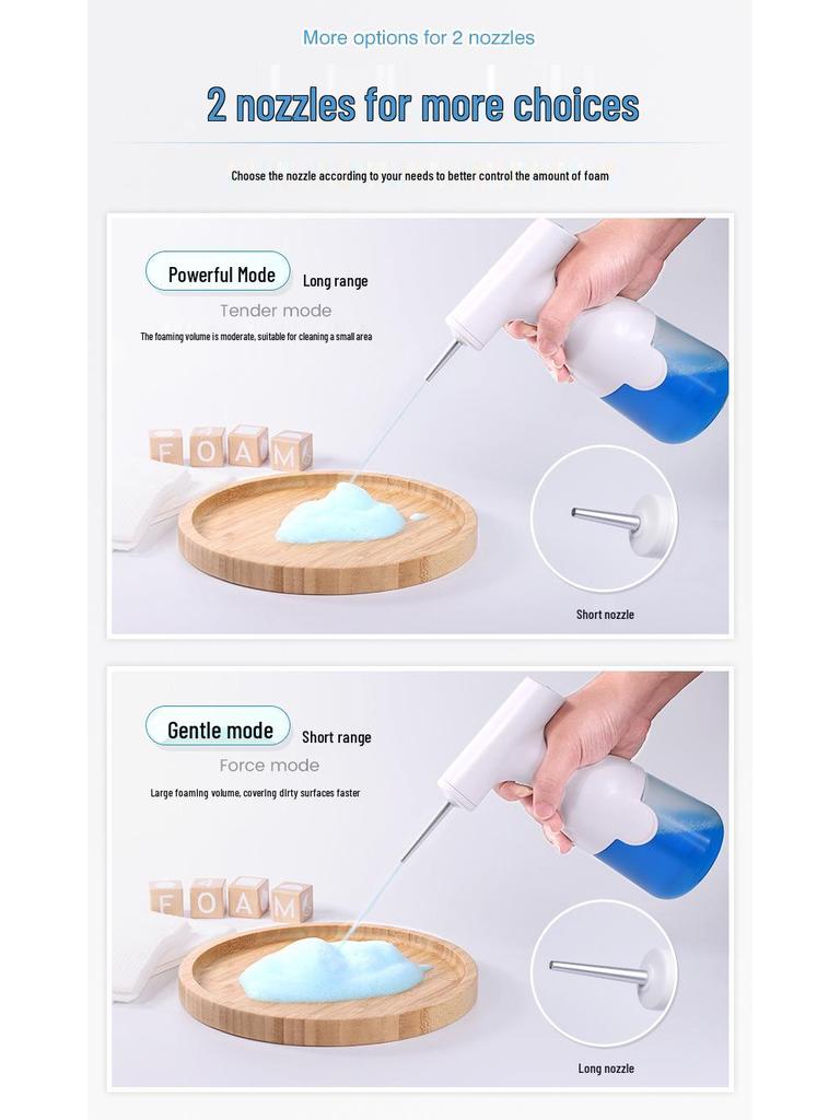 Электрический пенный дозатор для мыла для кухни, купания домашних животных, душа и средства для умывания лица.