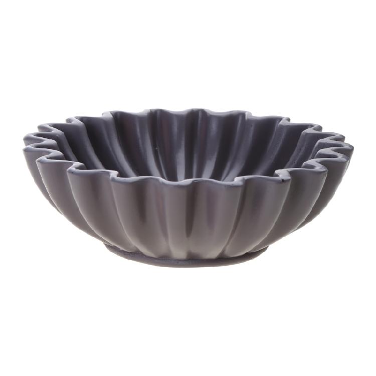 Durable Resin Decorative Bowl Living Room Modeling Coffee Table Bookshelf Decors Fruit Bowl Fluted Ruffle