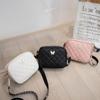 Butterfly Diamond Square Bag for Women Leather Shoulder Crossbody Bags Casual Messenger Bag
