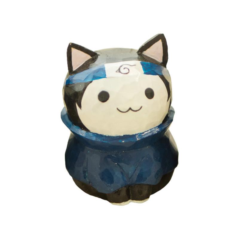 Деревянная фигурка кошки из Наруто Подарок для декора дома, офиса и коллекционеров