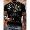 Mens T Shirt Horror Retro Skull Fashion T Shirt Summer Casual Short Sleeve Tee Hop Streetwear Mens Clothing Personality Tops