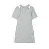 New ORIGINALE Short Sleeved Dress Women's Medium Heather Gray F51W529301F-MG