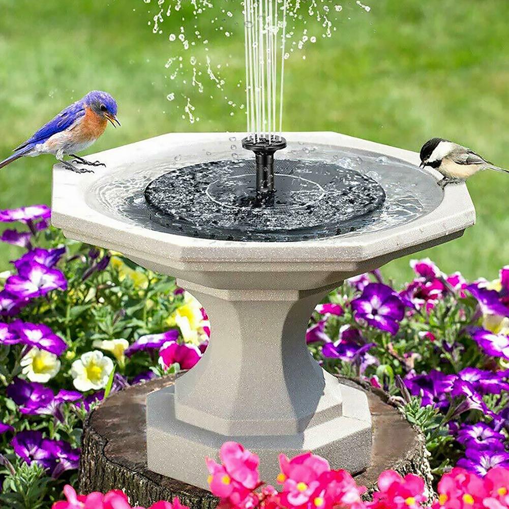 Solar Floating Fountain Bird Baths Water Fountain Outdoor Solar Panel Water Pump Pool Pond Floating Decoration Garden Waterfall