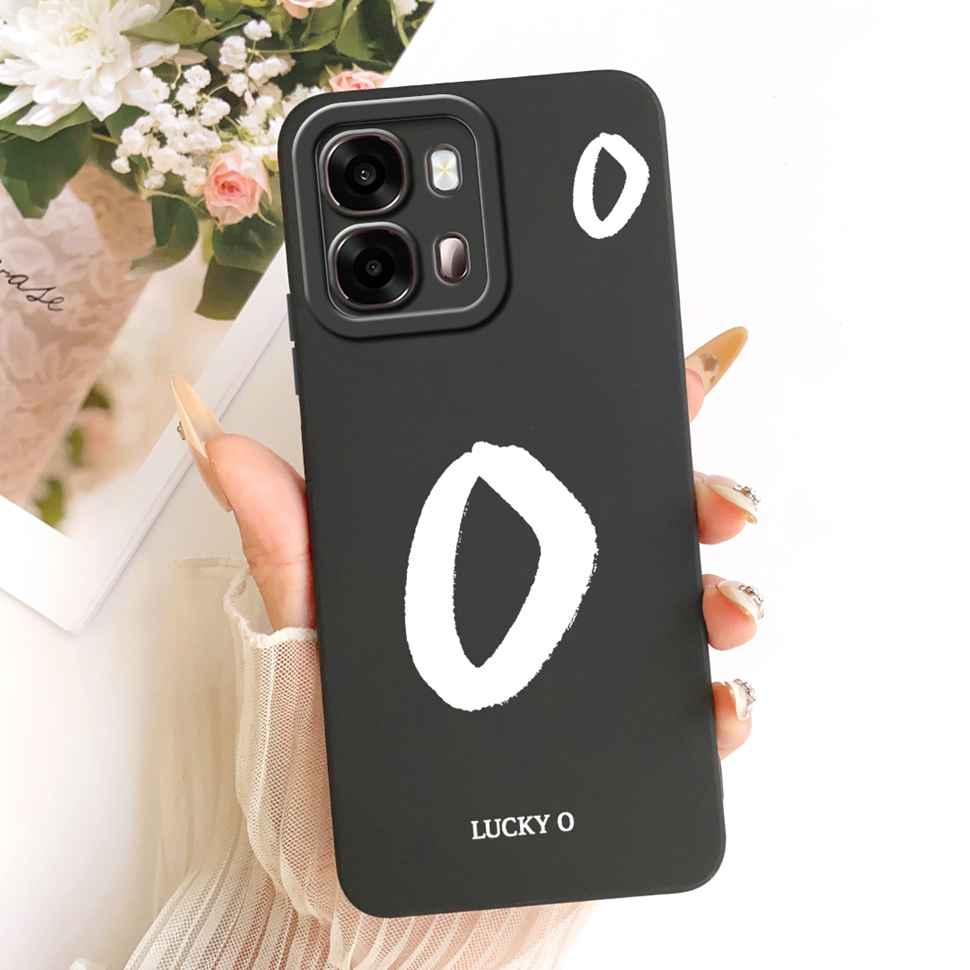 For Oppo A6s 5G CPH2789 Case Fashion Lucky Letters A-Z Silicone Back Cover For Oppo A 6s A6S 5G 6.75" Phone Cases Bumper Fundas