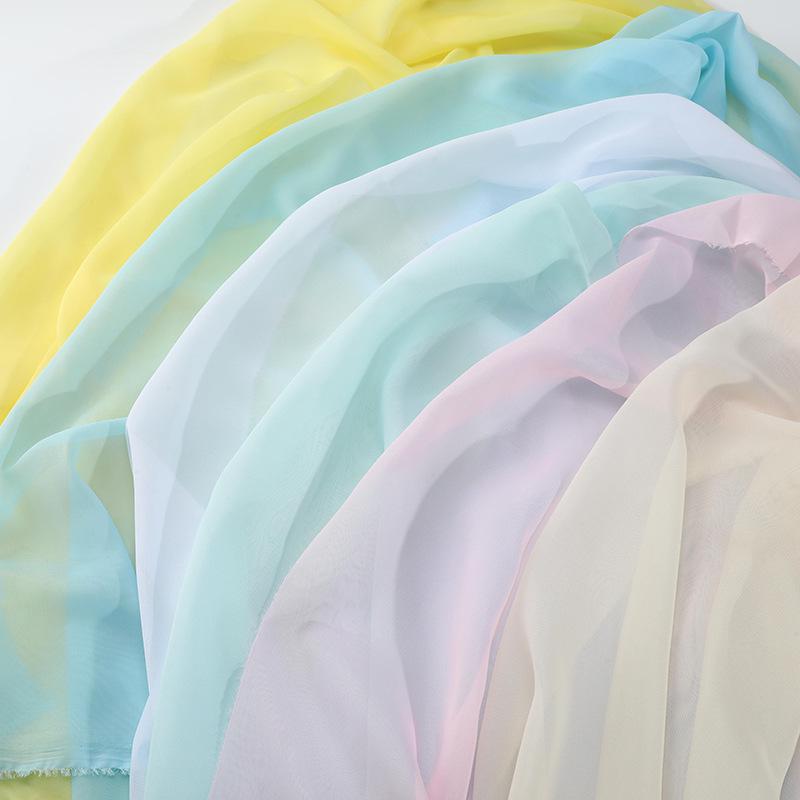 Юбка ханьфу из шифоновой ткани 100D для женщин - весна/лето, старинный стиль, свадебное украшение, шифоновый газ