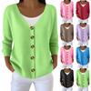 Women's Fashion Long Sleeve Christmas Snowman Snowflake Print Jacket Cardigan