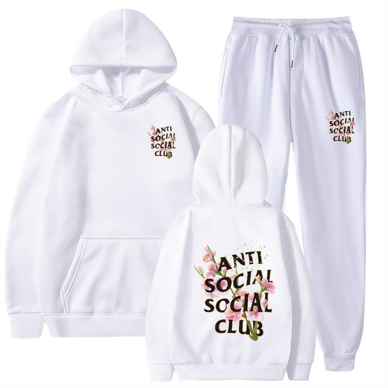 Брючные костюмы Толстовка с капюшоном Унисекс Костюм Мужской Женский Удобный Мягкий