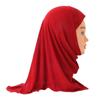 50cm Soft Stretch Material Islamic Scarf Shawls Kids Muslim Hijab Children  Turban 2 To 7 Years Old