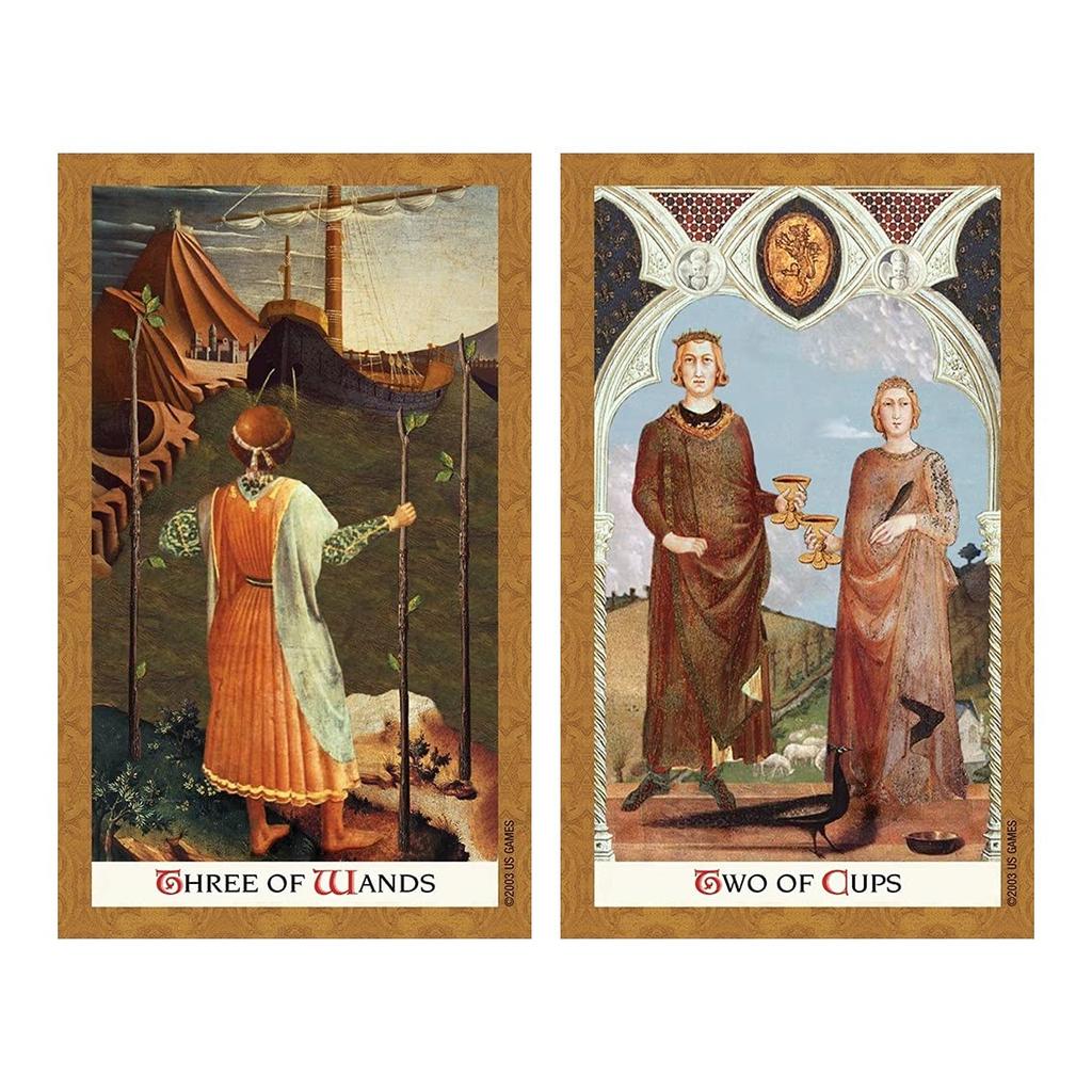 Kancharo 78-Card Tarot Card Set [Golden Tarot] Includes Japanese Tarot Card Instructions & Pouch (Authentic)