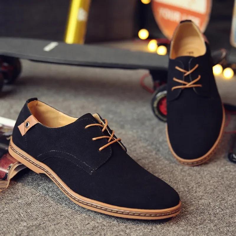 Suede Shoes for Men Luxury Designer Men Dress Shoes Classic Comfortable Party Wedding Shoes Oxford Casual Shoe Large Size Flats
