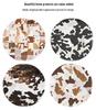Faux Animal Skin Cowhide Zebra Leopard Print Round Floor Mat