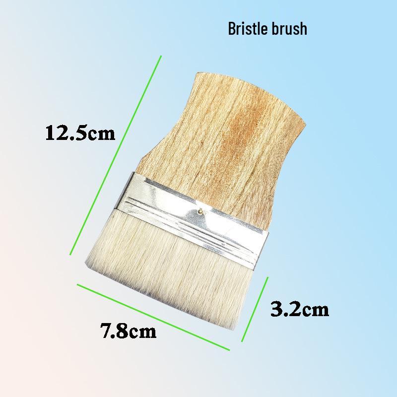 Square Flat Wooden Handle Nylon Wool Paint Brush for Acrylic and Oil Painting