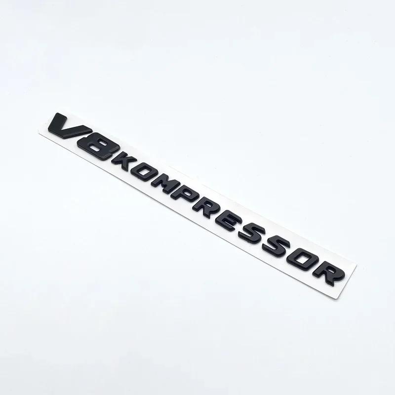 Chrome / Matte Gloss Black V8 COMPRESSOR Letters Emblems Decal Sticker for Mercedes Benz AMG V8 COMPRESSOR AW1
