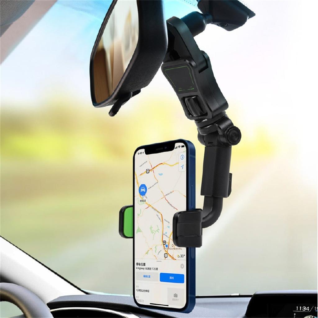Car Rearview Mirror Phone Holder Mobile Phone Mount For Back/Headrest Width Angle