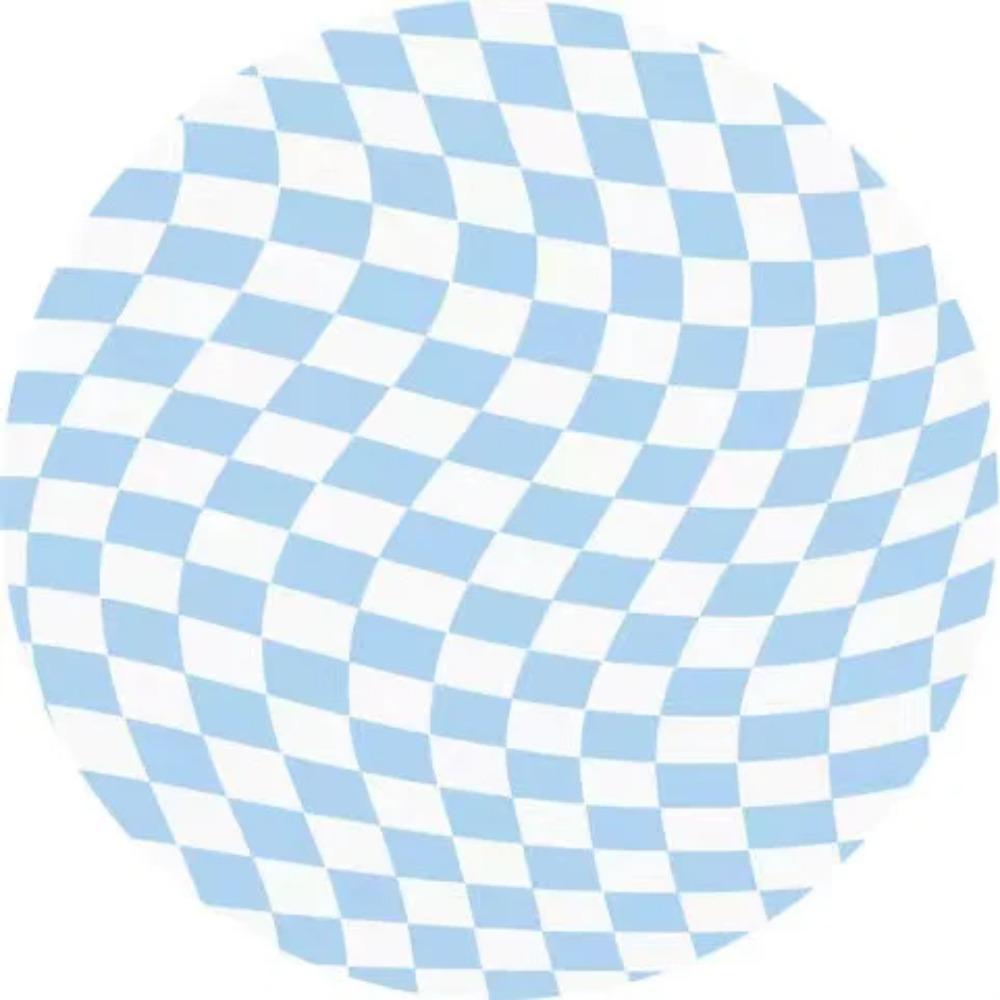 Круглый ковер в клетку, комод, утолщенный ковер, домашняя гостиная, спальня, прикроватный, ковры большой площади, пушистый, мягкий, нескользящий коврик